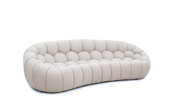 Sala Divani Casa Yolonda - Sofá moderno curvo de
  tela beige – Envíos a todo México | FurnitureMX