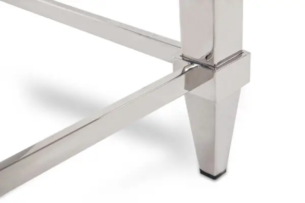 Mueble Mesa auxiliar moderna Modrest Agar de vidrio
y acero inoxidable – Envíos a todo México | FurnitureMX