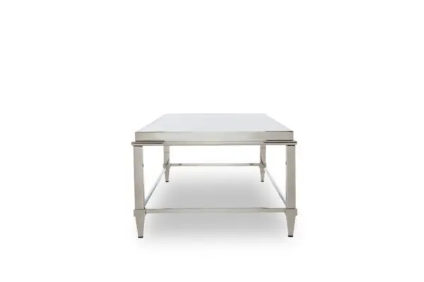 Mueble Mesa de centro moderna Modrest Agar de
vidrio y acero inoxidable – Envíos a todo México | FurnitureMX