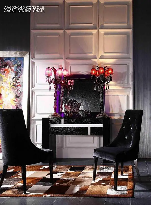 Mueble A&X Charlotte - Silla de comedor de
terciopelo negro (juego de 2) – Envíos a todo México | FurnitureMX