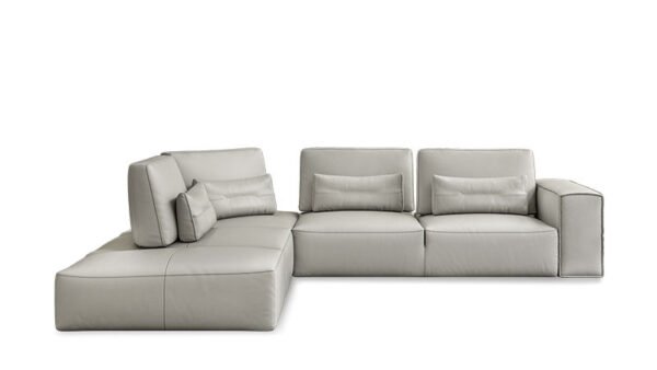 Sala Lamod Italia Hollywood - Sofá seccional LAF
  Chaise de cuero italiano gris claro – Envíos a todo México | FurnitureMX