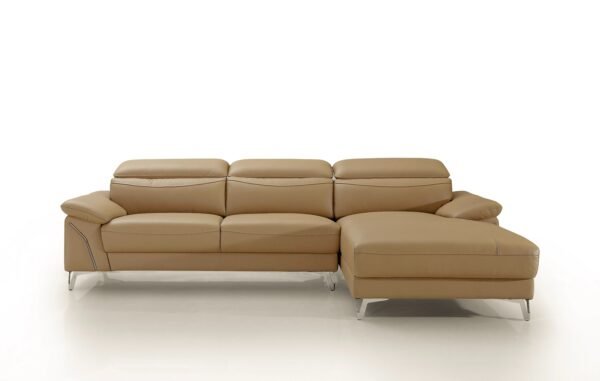 Sala Divani Casa Sura - Sofá seccional moderno de
  cuero color camel con orientación derecha – Envíos a todo México |
  FurnitureMX