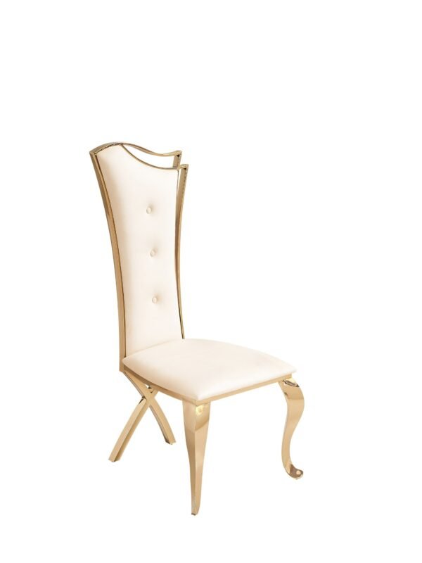 Mueble Modrest Bonnie - Silla de comedor moderna de
  terciopelo beige y dorado champán (juego de 2) – Envíos a todo México |
  FurnitureMX