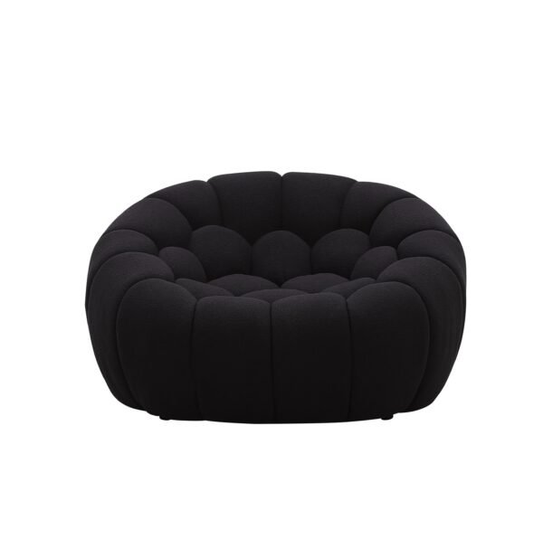 Mueble Divani Casa Yolonda - Silla moderna curvada
  de tela negra – Envíos a todo México | FurnitureMX