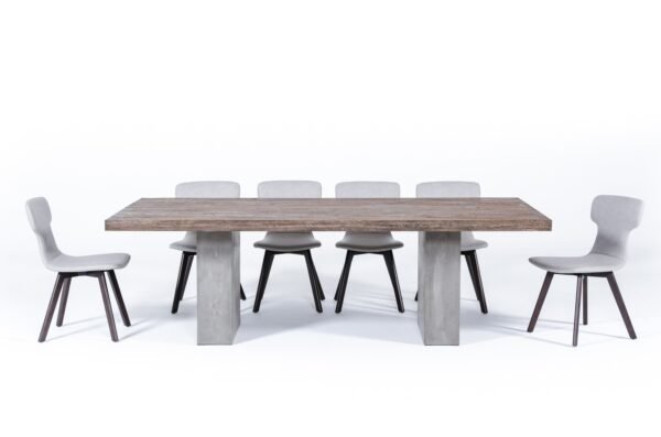 Mesa de comedor Mesa de comedor Modrest Renzo
  moderna de roble y hormigón de 94" – Envíos a todo México | FurnitureMX