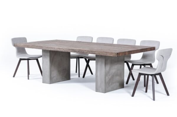 Mesa de comedor Mesa de comedor Modrest Renzo
  moderna de roble y hormigón de 94" – Envíos a todo México | FurnitureMX