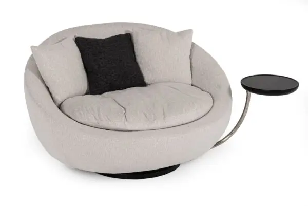 Mueble Divani Casa Alba Silla moderna de tela gris
con bandeja – Envíos a todo México | FurnitureMX