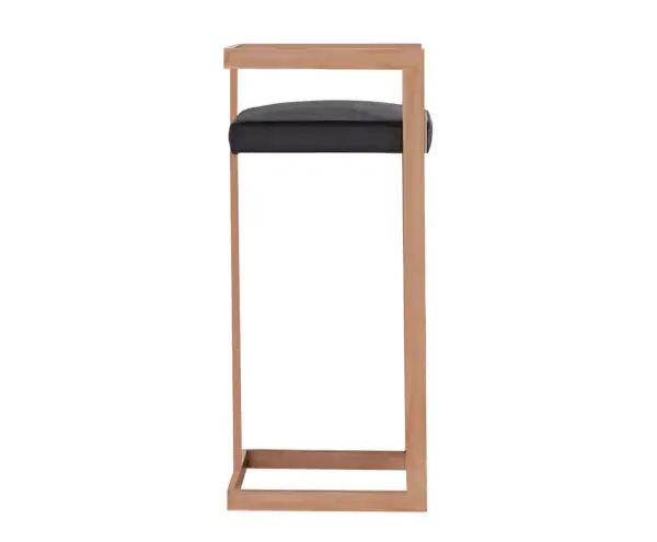 Banco Taburete de bar Modrest Halifax moderno de
terciopelo negro y oro rosa – Envíos a todo México | FurnitureMX