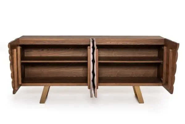 Mueble Buffet Modrest Finley Mid-Century de nogal y
oro – Envíos a todo México | FurnitureMX