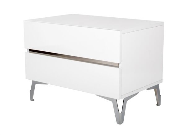 Mueble Nova Domus Angela - Mesita de noche italiana
  moderna blanca – Envíos a todo México | FurnitureMX