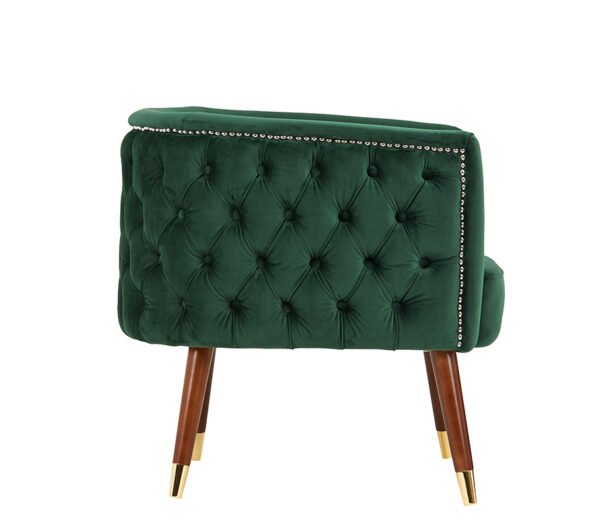 Mueble Silla decorativa Modrest Bethel moderna de
  terciopelo verde – Envíos a todo México | FurnitureMX
