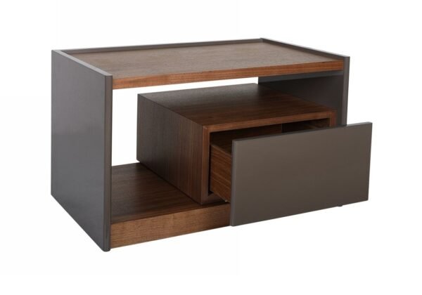 Mueble Modrest Tara - Mesita de noche moderna en
  nogal – Envíos a todo México | FurnitureMX