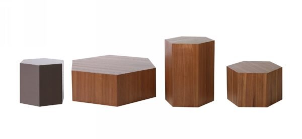 Mueble Modrest Newmont - Mesa auxiliar moderna
  pequeña de nogal – Envíos a todo México | FurnitureMX
