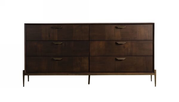 Cómoda Modrest Shane - Cómoda moderna de acacia y
  latón – Envíos a todo México | FurnitureMX