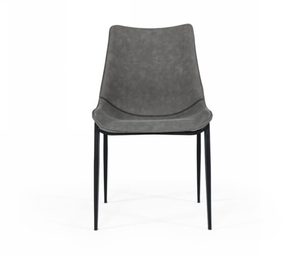 Mueble Modrest Frasier - Silla de comedor moderna
  de ecopiel gris (juego de 2) – Envíos a todo México | FurnitureMX