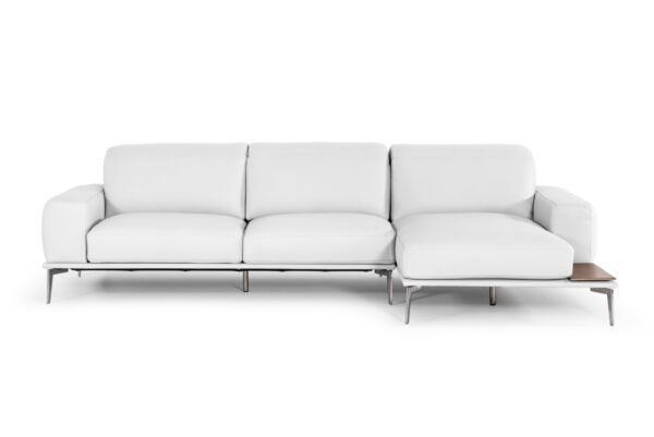 Sala Lamod Italia Villeneuve - Sofá seccional
  moderno de cuero italiano blanco – Envíos a todo México | FurnitureMX