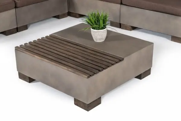Sala Modrest Delaware - Juego de sofá seccional
modular de hormigón moderno con mesa de centro cuadrada – Envíos a todo
México | FurnitureMX