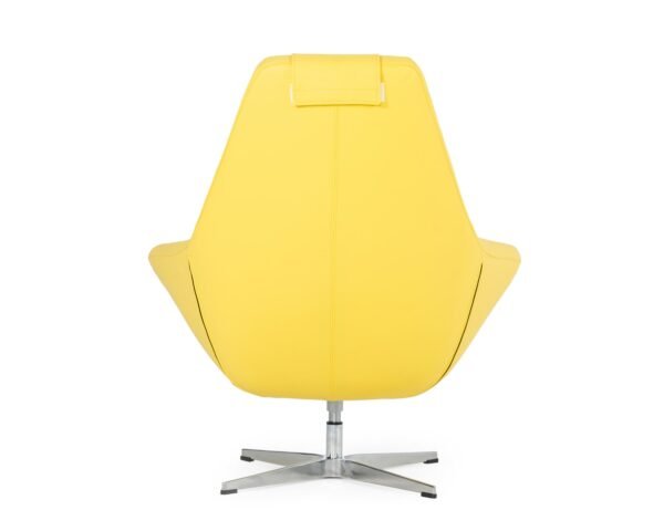Mueble Kenora moderna - Silla decorativa moderna de
  cuero ecológico amarillo – Envíos a todo México | FurnitureMX