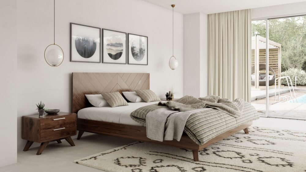 Nova Domus Soren – Cama moderna de nogal