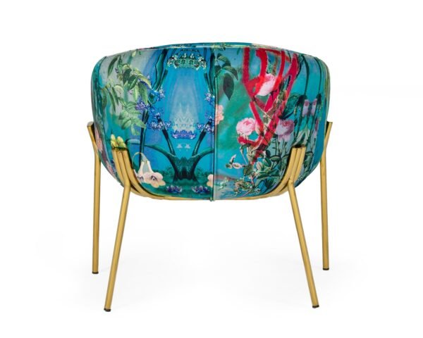 Mueble Modrest Falco - Silla contemporánea de
  terciopelo floral y acento dorado – Envíos a todo México | FurnitureMX