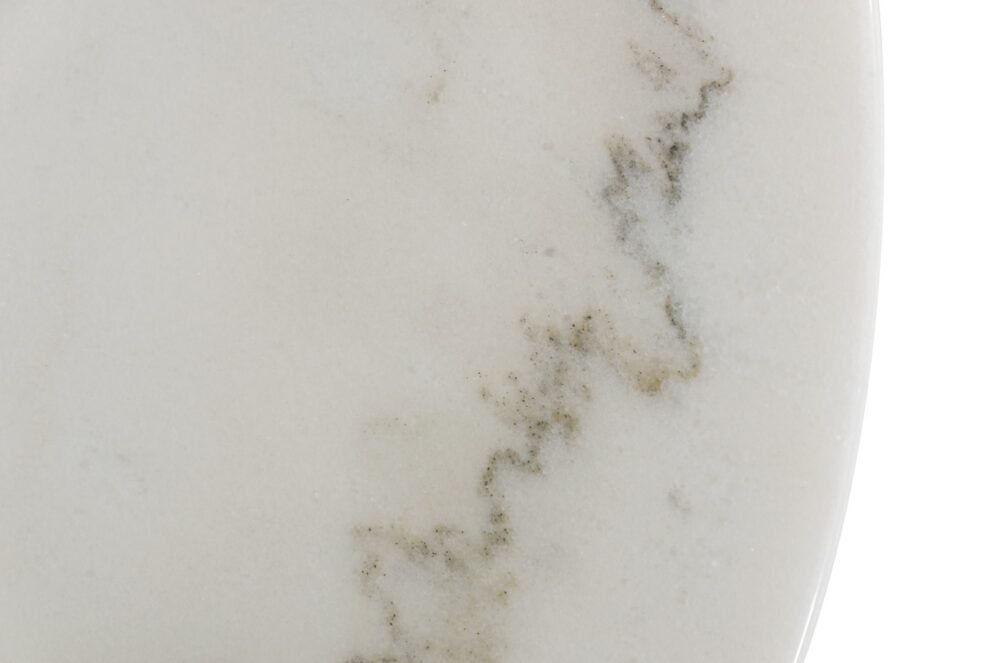 Modrest Fairway – Mesa alta de mármol blanco glamuroso y oro cepillado