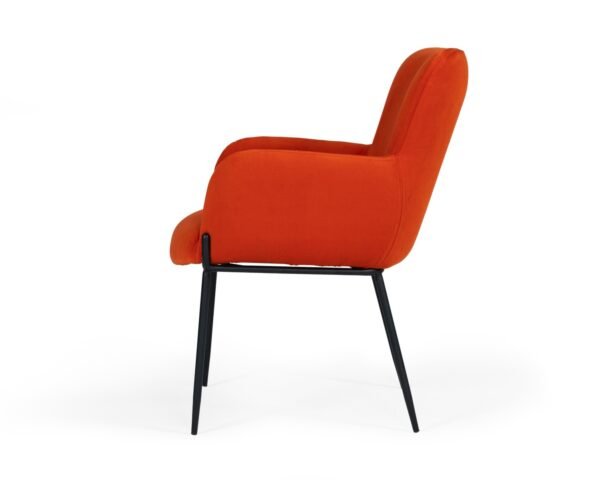 Mueble Modrest Frisco - Silla de comedor
  Mid-Century de terciopelo naranja – Envíos a todo México | FurnitureMX