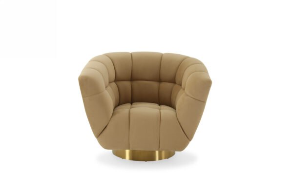 Mueble Divani Casa Granby - Silla de tela Glam
  mostaza y oro – Envíos a todo México | FurnitureMX