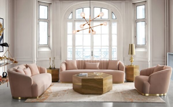 Mueble Modrest Lacuna - Mesa auxiliar de mármol
  Glam ámbar y dorado – Envíos a todo México | FurnitureMX