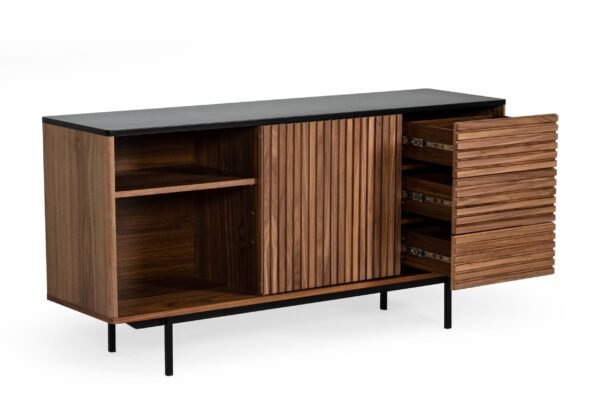 Mueble Modrest Maggie - Buffet moderno de nogal y
  gris – Envíos a todo México | FurnitureMX