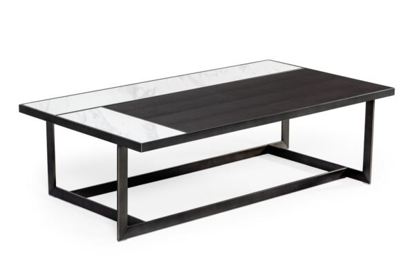 Mueble Modrest Fargo - Mesa de centro moderna de
  cerámica y nogal gris – Envíos a todo México | FurnitureMX