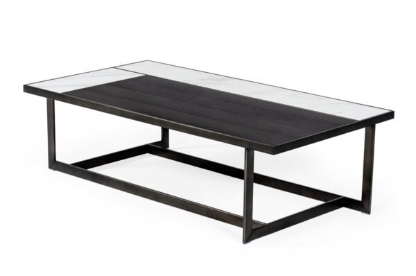 Mueble Modrest Fargo - Mesa de centro moderna de
  cerámica y nogal gris – Envíos a todo México | FurnitureMX