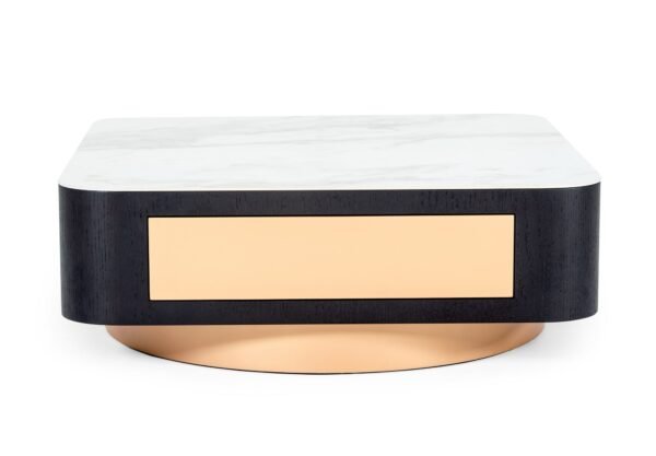 Mueble Modrest Peak - Mesa de centro moderna de
  roble negro – Envíos a todo México | FurnitureMX