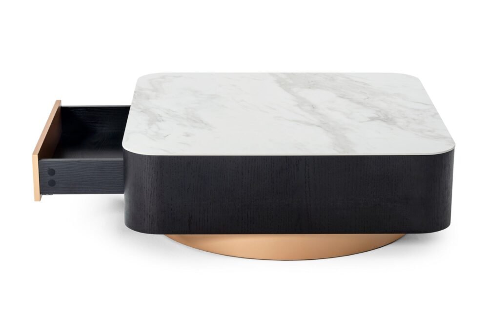 Modrest Peak – Mesa de centro moderna de roble negro