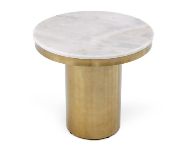 Mueble Modrest Rocky - Mesa auxiliar Glam blanca y
  dorada – Envíos a todo México | FurnitureMX