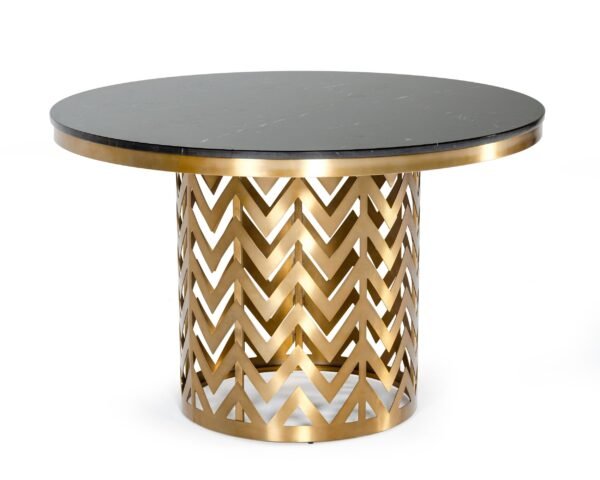 Mesa de comedor Modrest Kowal - Mesa de comedor de
  mármol negro Glam – Envíos a todo México | FurnitureMX