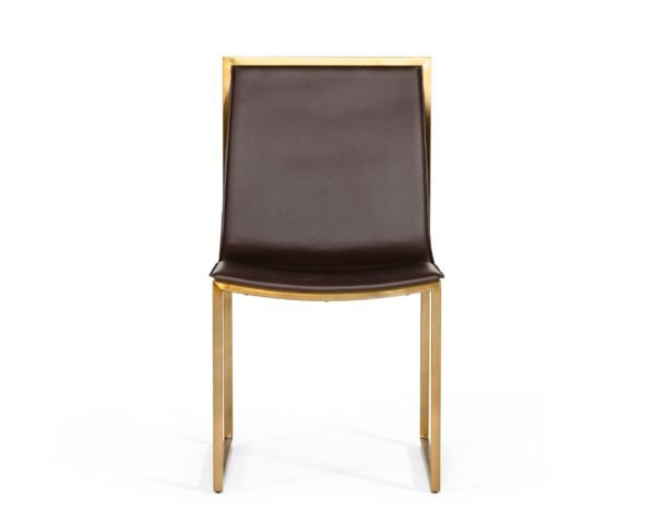 Mueble Modrest Dalton - Silla de comedor moderna de
  polipiel marrón (juego de 2) – Envíos a todo México | FurnitureMX