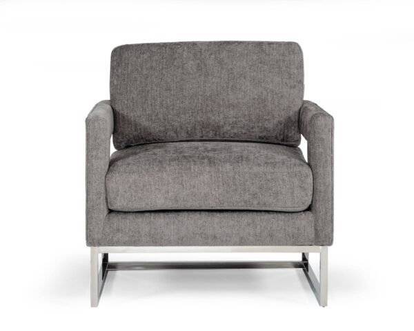 Mueble Modrest Edna - Silla decorativa moderna de
  tela gris oscuro – Envíos a todo México | FurnitureMX