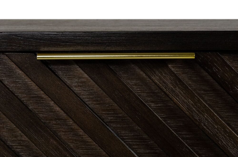 Mesita de noche Modrest Daisy Mid-Century de acacia oscura
