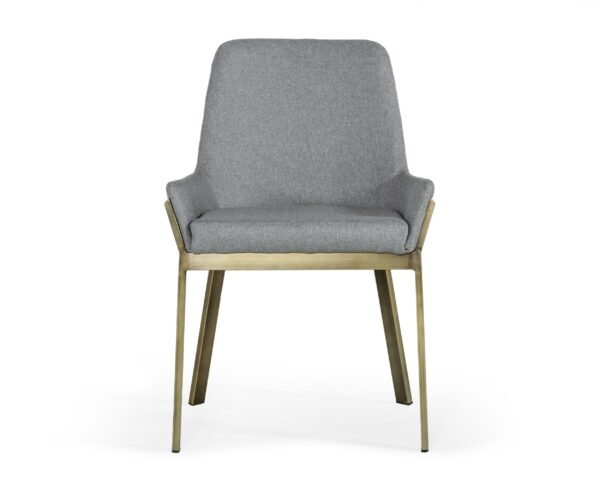 Mueble Modrest Ganon - Silla de comedor moderna de
  latón antiguo y gris – Envíos a todo México | FurnitureMX