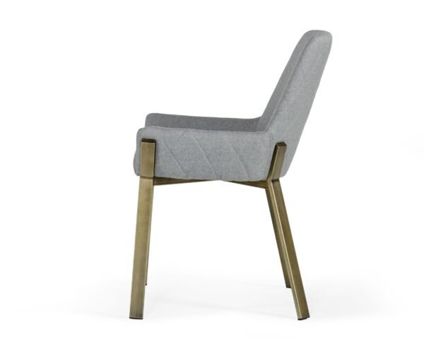 Mueble Modrest Ganon - Silla de comedor moderna de
  latón antiguo y gris – Envíos a todo México | FurnitureMX
