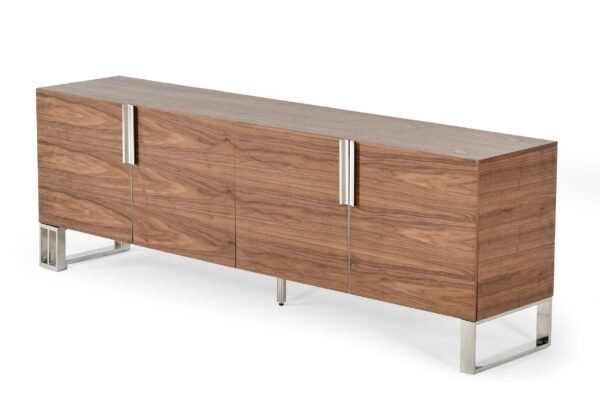 Mueble Modrest Gilroy - Buffet moderno de nogal y
  acero inoxidable – Envíos a todo México | FurnitureMX