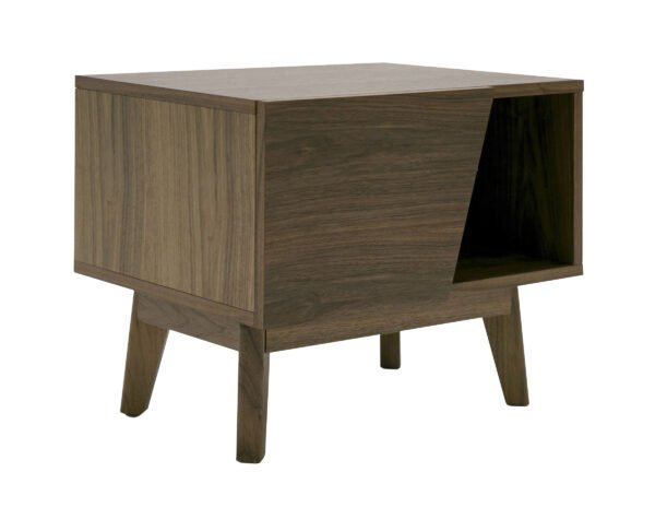 Mueble Modrest Abelard - Mesita de noche de nogal
  de mediados de siglo – Envíos a todo México | FurnitureMX