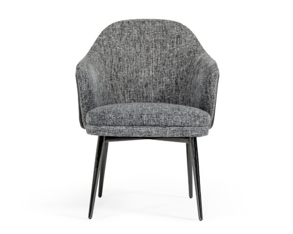 Mueble Modrest Cora - Silla de comedor moderna de
  tela y polipiel gris – Envíos a todo México | FurnitureMX