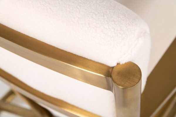 Mueble Modrest Haxtun - Silla decorativa Sherpa
  color crema moderna – Envíos a todo México | FurnitureMX