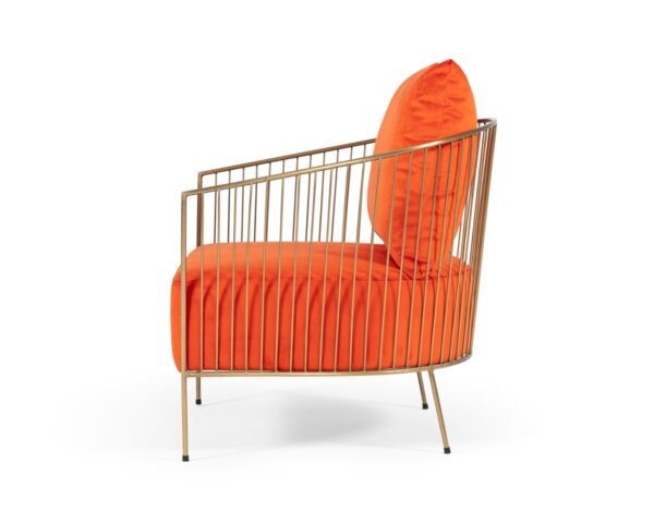 Mueble Modrest Loveland - Silla decorativa de
  terciopelo naranja Glam – Envíos a todo México | FurnitureMX