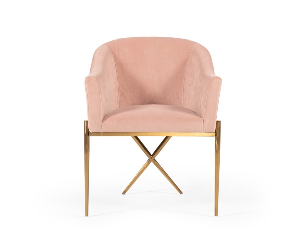 Modrest Mancos – Silla decorativa moderna de terciopelo rosa