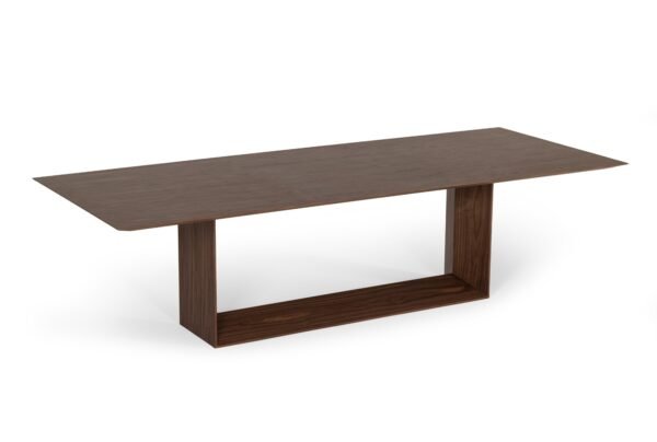 Mesa de comedor Modrest Channa - Mesa de comedor
  moderna de nogal – Envíos a todo México | FurnitureMX