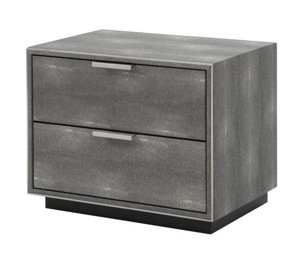 Mueble Modrest Dynasty - Mesita de noche moderna de
  dos cajones Shagreen – Envíos a todo México | FurnitureMX