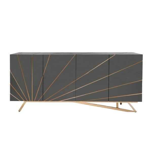 Mueble Modrest Katzu- Buffet moderno gris y oro
  rosa – Envíos a todo México | FurnitureMX