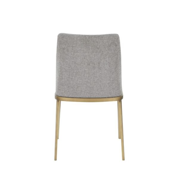 Mueble Modrest Brent- Juego de 2 sillas de comedor
  contemporáneas de tela gris claro + latón – Envíos a todo México |
  FurnitureMX